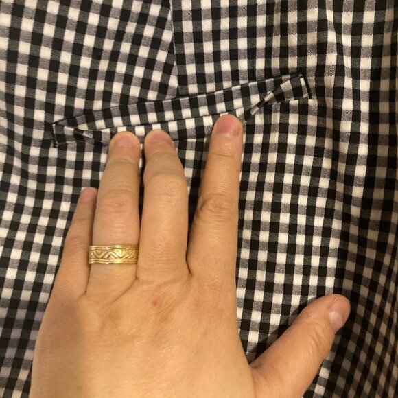 # 152 Lauren Ralph Lauren Black and White Small Check Pants, Size 14 - Picture 6 of 9